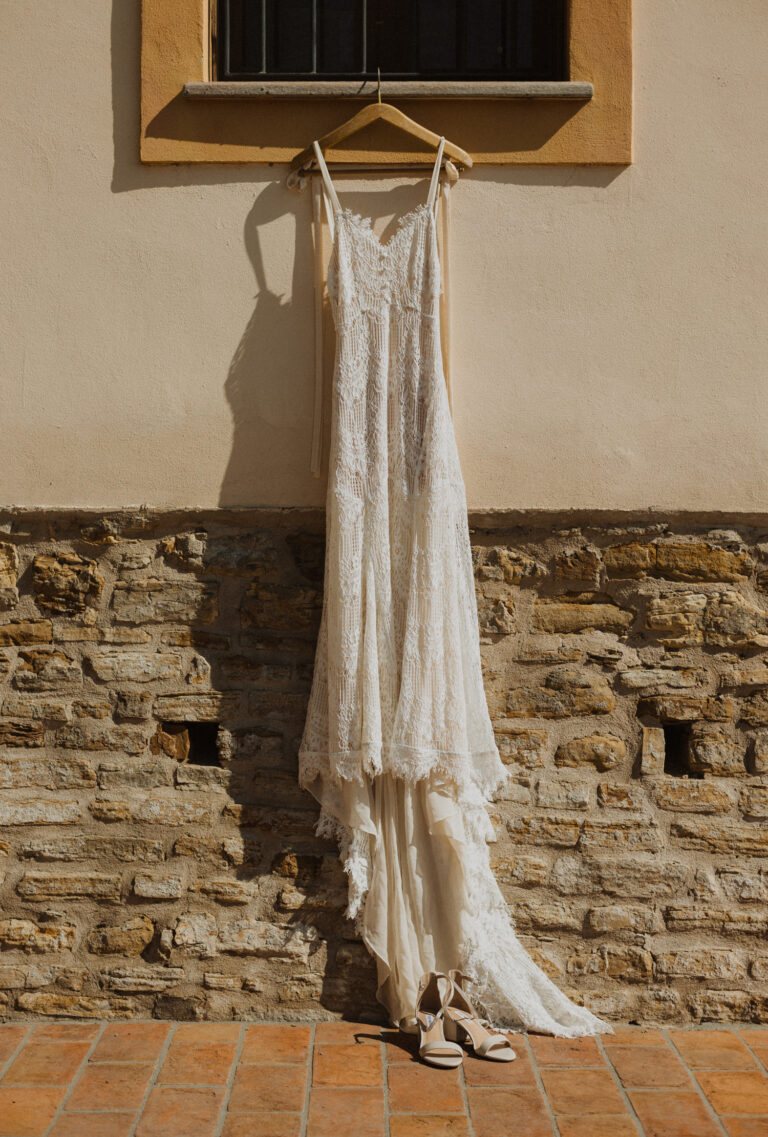 Boho Hochzeitskleid in Italien