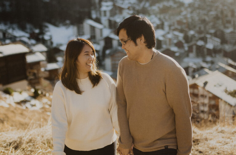 Paarfotoshooting in Zermatt Dorf
