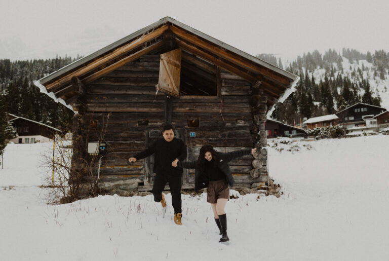 Couple Photoshooting in Axalp Switzerland