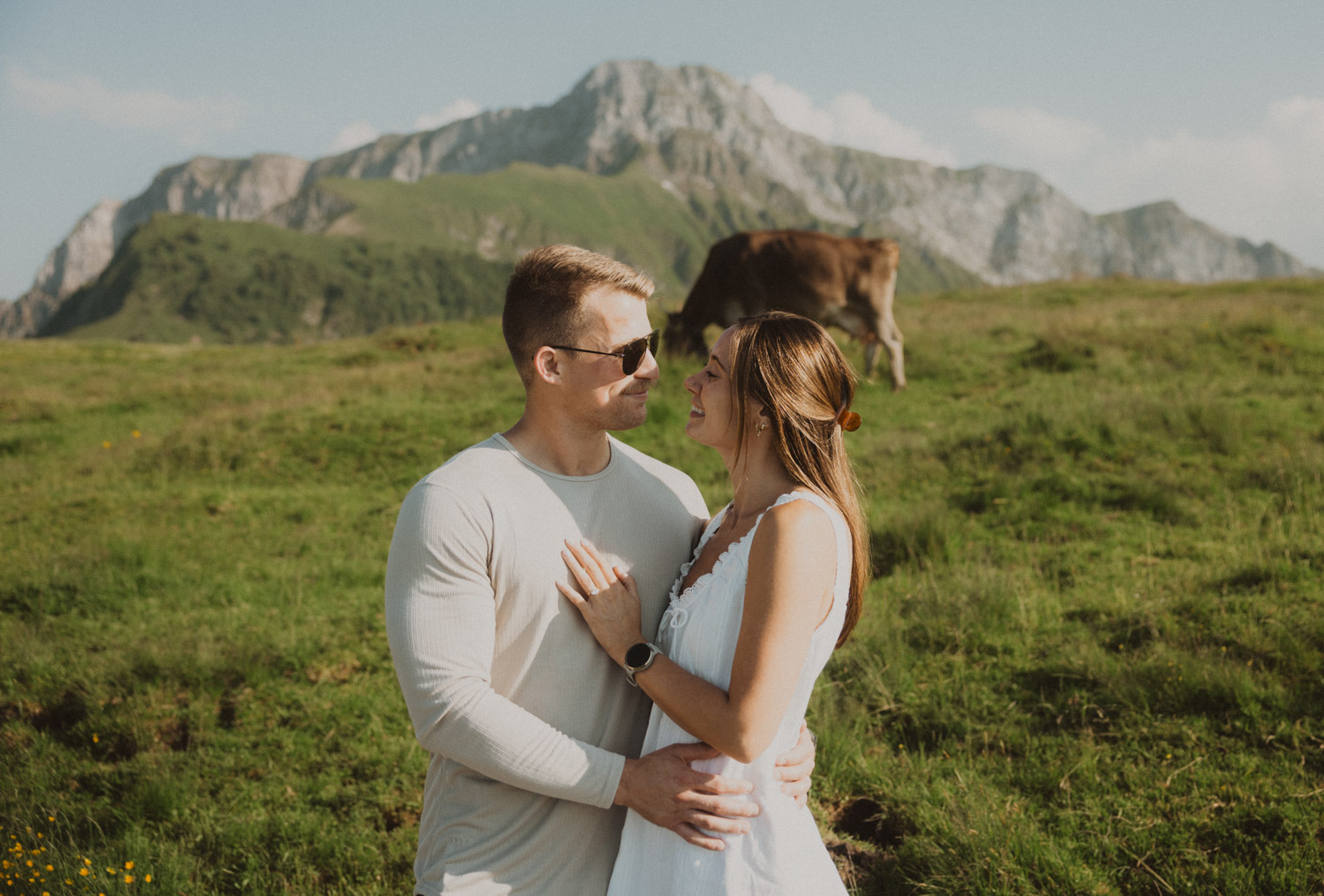lucerne-proposal-photography beautiful proposal photography session in lucerne switzerland with mountains in the background